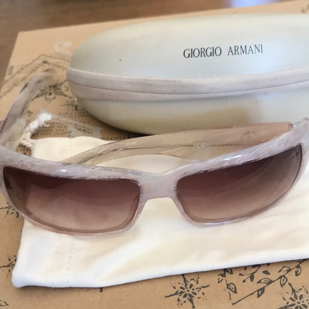 Tan tortoise Giorgio Armani sunglasses